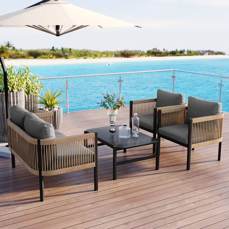 Multi-person Outdoor Sofa Combination with A Table