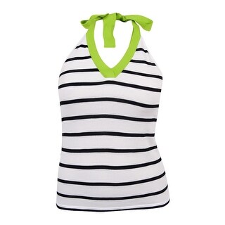 black and white striped halter top