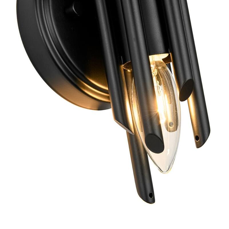 1-Light Modern Stylish Multiple Iron Tube Wall Lamp