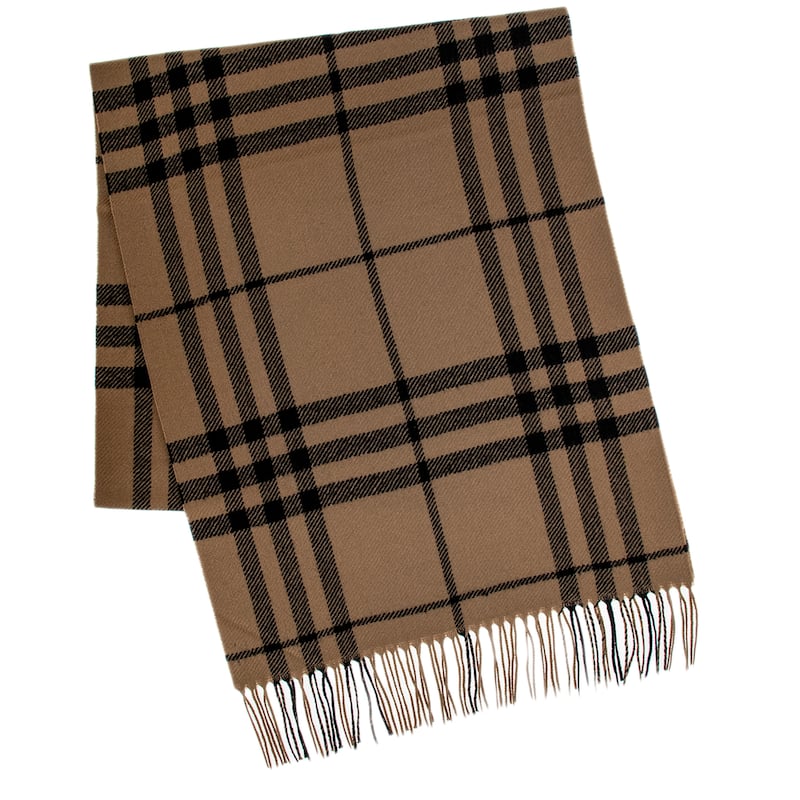 Burberry Giant Check Wool Scarf