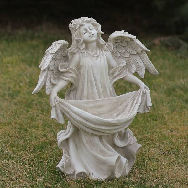 Shop 18 5 Serene Angel Bird Feeder Outdoor Garden Statue On