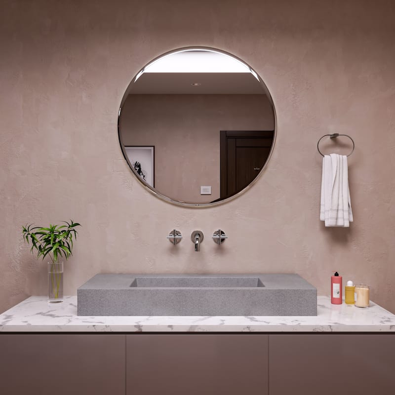 ALFI brand ABCO48R 48" Solid Concrete Rectangular Countertop Sink