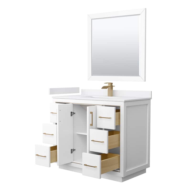 Wyndham Collection WCF1111-42S-VCA-M34 Icon 42" Free Standing Single