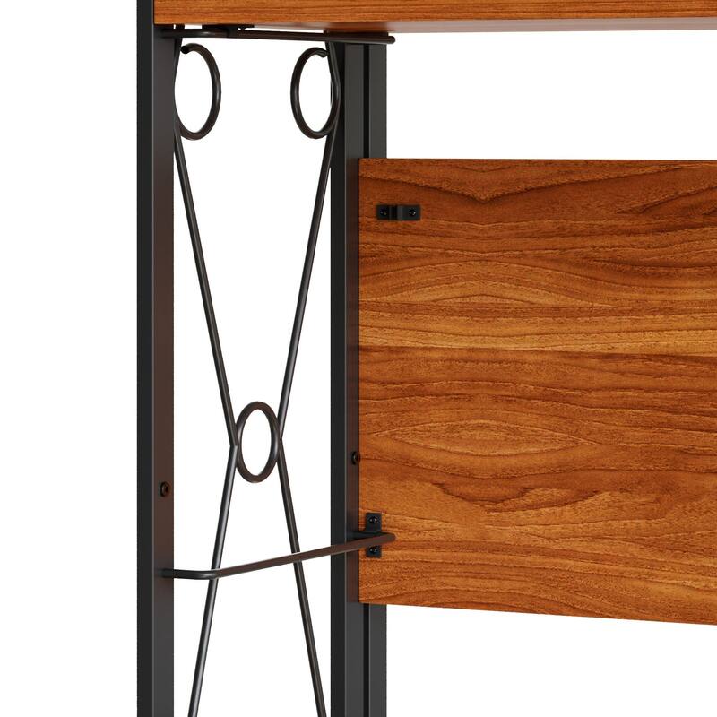 VECELO 62" Foldable 5-Tier Bookshelf Space Saving Tall Open Bookcase with MDF Shelves for Living Room Home Office Kitchen