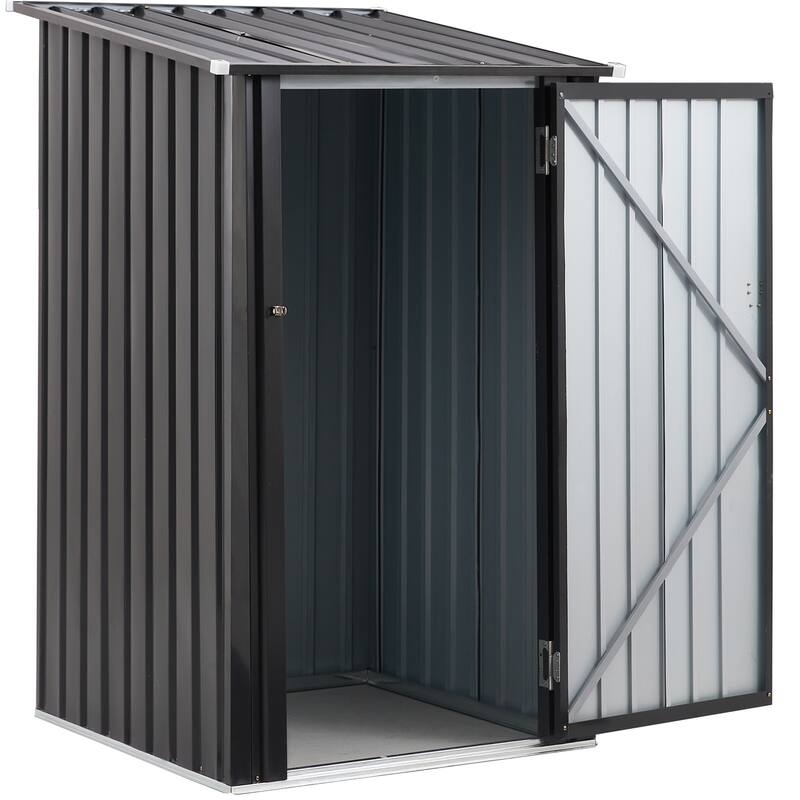 Outdoor Storage Shed with Single Lockable Door
