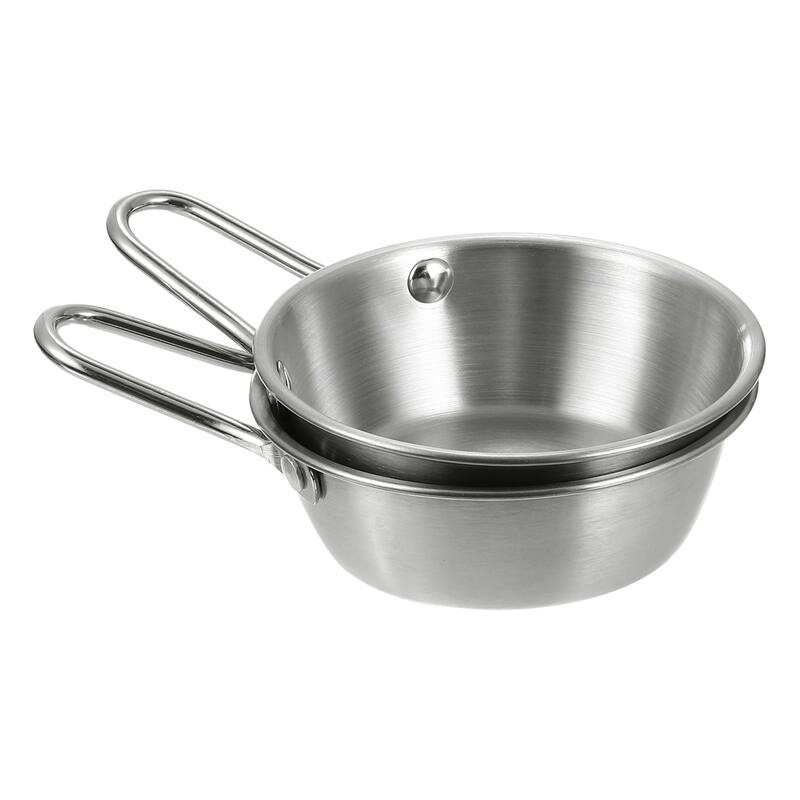 2 Pcs Korean Traditional Wine Bowls, Stainless Steel Rice Wine Cup