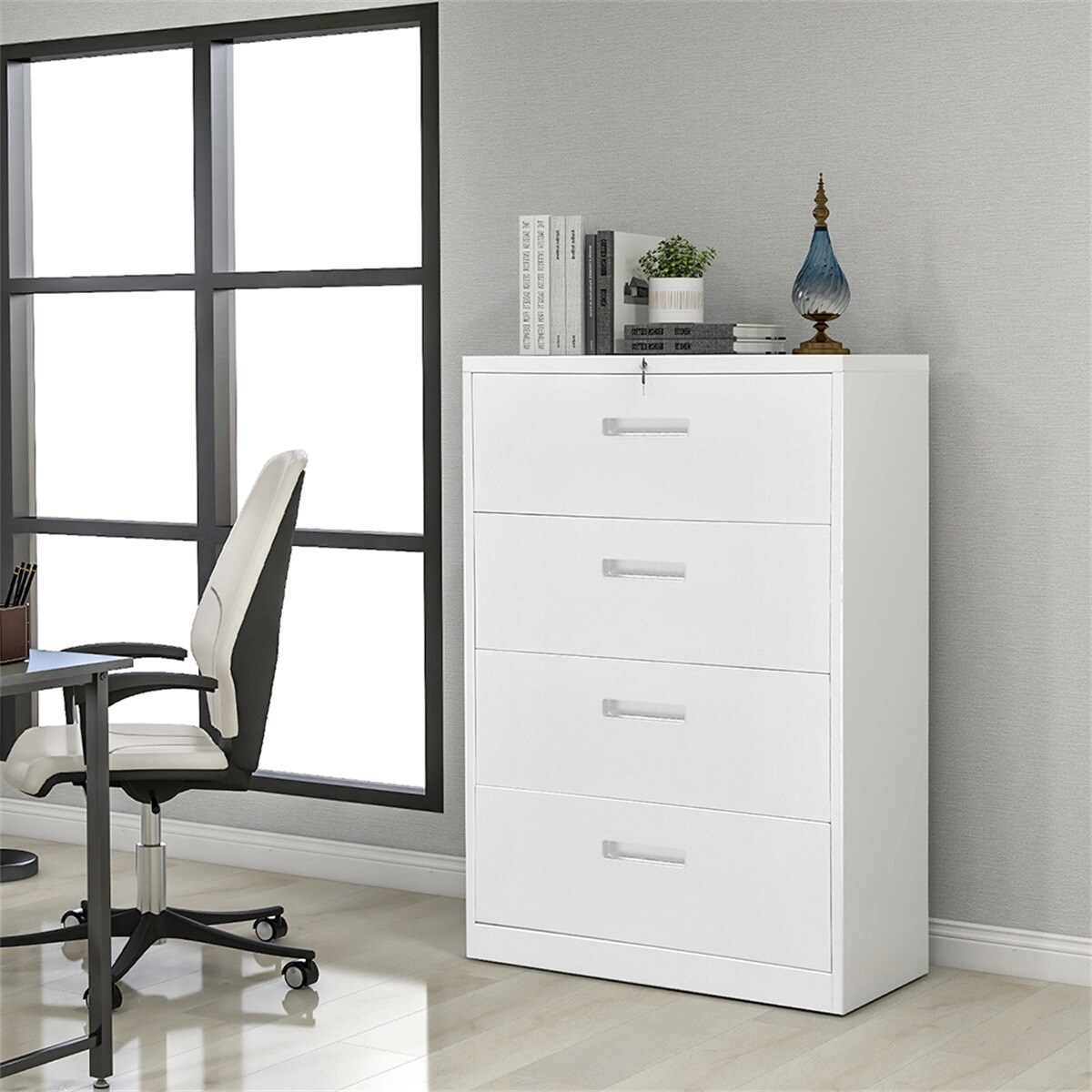 Shop Homeoffice Lateral File Cabinet Metal Steel Filing Cabinet With Lock Overstock 31600585
