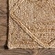 preview thumbnail 3 of 7, Nuloom Mahalia Raised Diamond Jute Area Rug