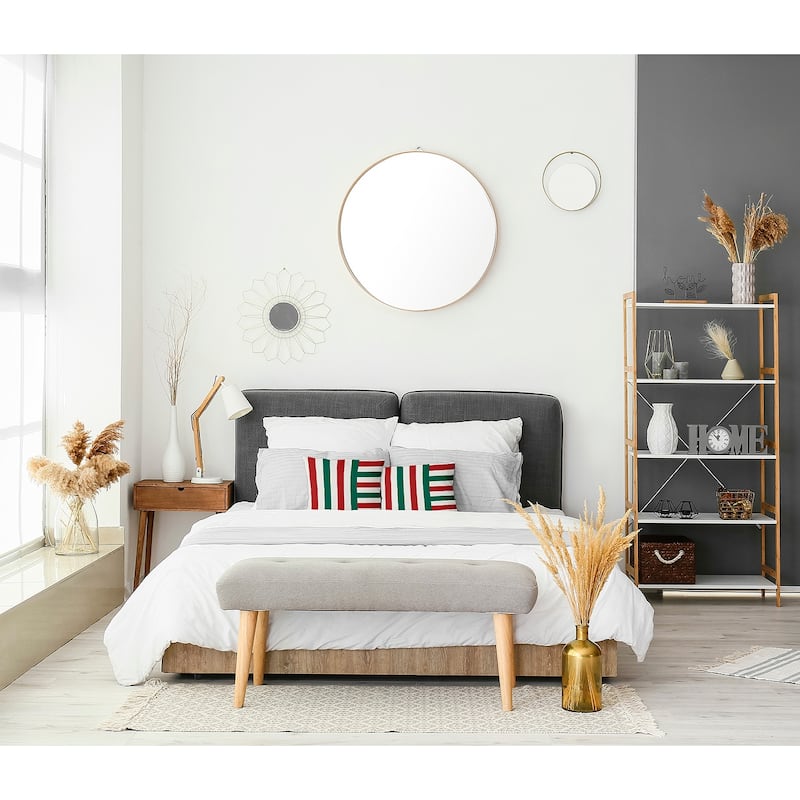 Christmas Stripes Accent Pillow