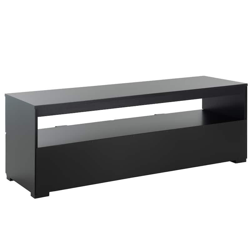 SAFAVIEH Theon 2-Drawer 1-Shelf Entertainment Media Stand (Fits up to 55" Flatscreen TV) - 47.5 in. x 15.5 in. x 17 in.