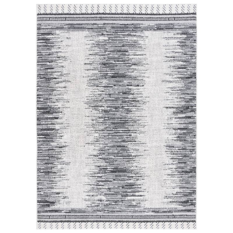SAFAVIEH Alamo Manja Rustic Rug - 6'7" Square - Grey/Charcoal