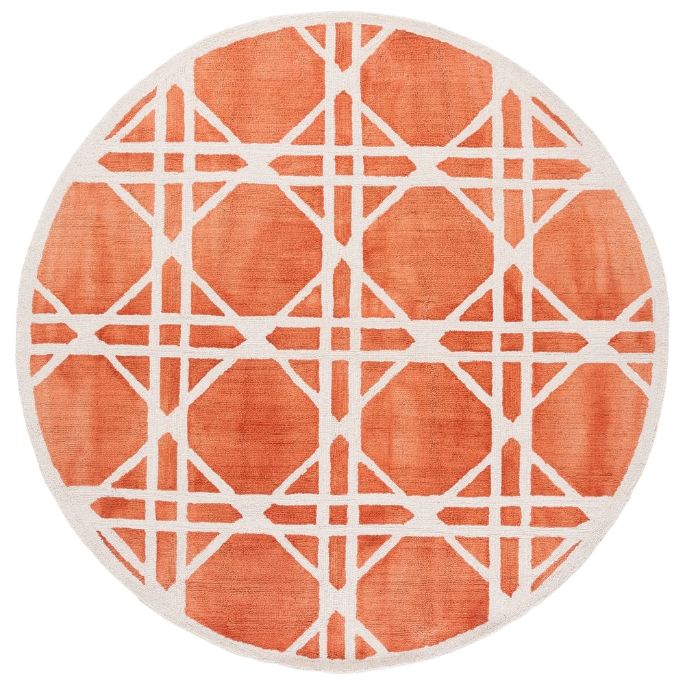 SAFAVIEH Handmade Dip Dye Oceana Geometric Wool Rug