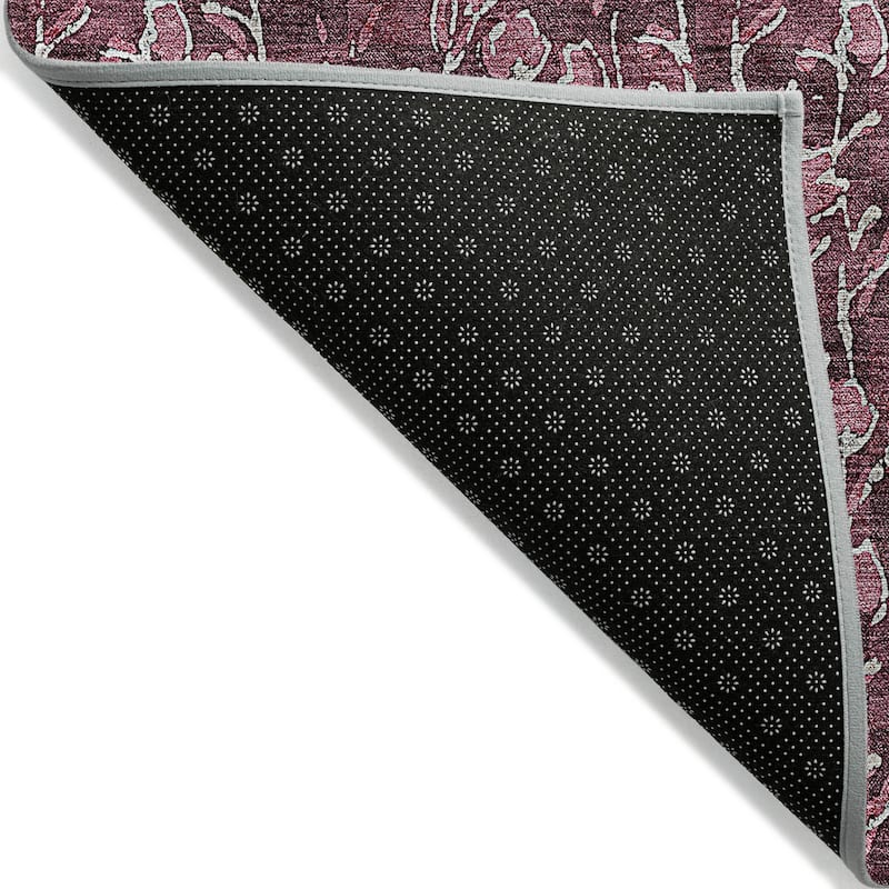 Machine Washable Indoor/ Outdoor Chantille Modern Floral Impressions Rug