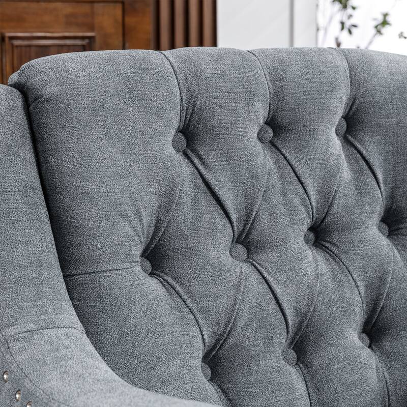 Mid-Century Modern Accent Chair Single Sofa Chair with Solid Wood Legs