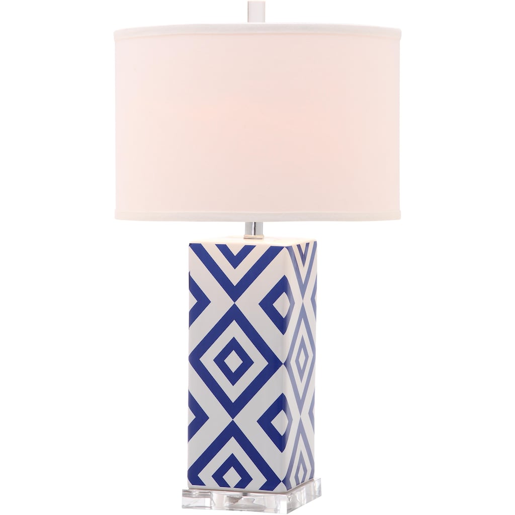 SAFAVIEH Lighting Tobi 27-inch Navy Table Lamp - 15"x15"x27" - 15Wx15Dx27H