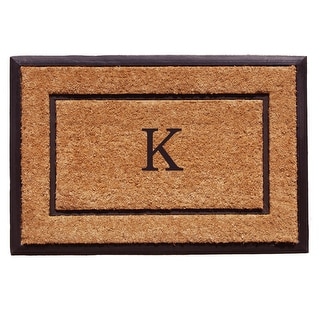 Monogrammed Letter K 17"x30" Indoor Outdoor Coir Doormat Welcome Door Mat 