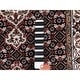 preview thumbnail 4 of 6, Shahbanu Rugs Black Tabriz Mahi Fish Design Wool And Silk Runner Hand Knotted Rug (2'9" x 12'1") - 2'9" x 12'1"