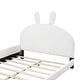preview thumbnail 6 of 12, Full Upholstered Platform Bed with Cartoon Ears Headboard - Fun & Cozy