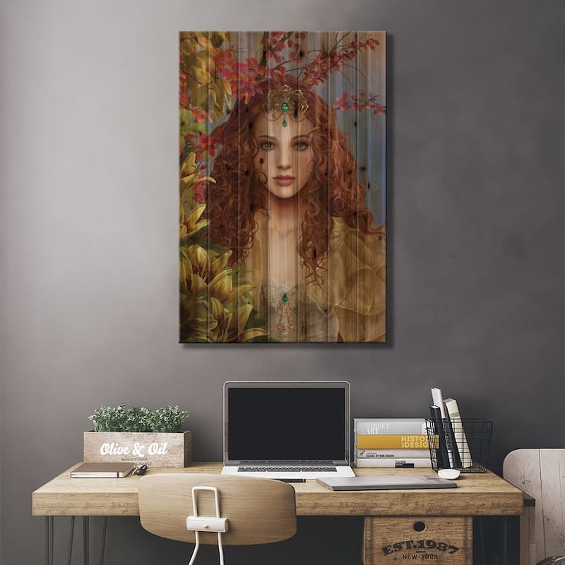 Princess Chesare Print On Wood by Nene Thomas - Multi-Color