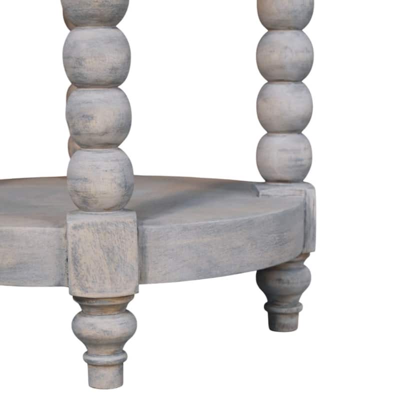 Solid Wood Ellsworth Round Side Table in Acid Wash