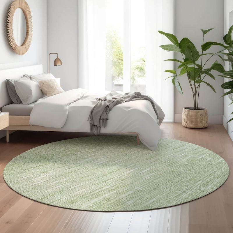 Premium Washable Super Soft Ombre Mayfield Rug - Aloe - 8' x 8' - Round