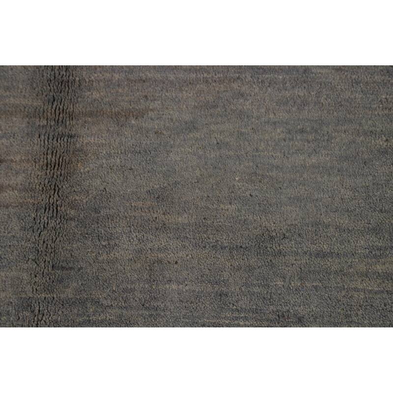 Modern Gabbeh Oriental Rug Hand-Knotted Bedroom Wool Carpet - 2'8"x 4'1"