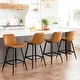 preview thumbnail 7 of 43, LUE BONA Faux Leather Bar Stools Counter Height Stools with Backs and Metal Legs (Set of 4)