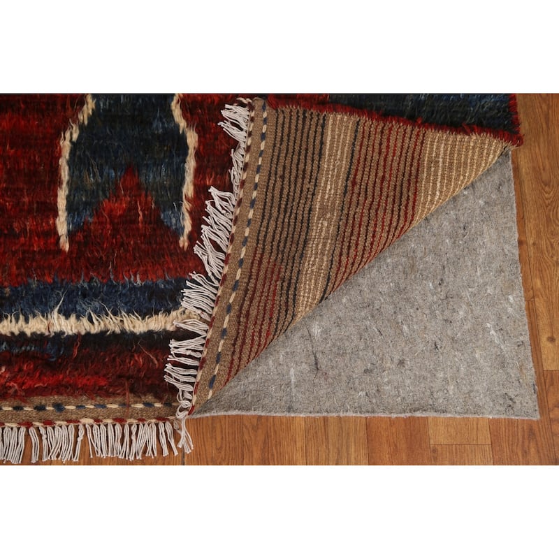 Tribal Geometric Moroccan Wool Area Rug Hand-knotted Oriental Carpet - 8'2" x 10'3"