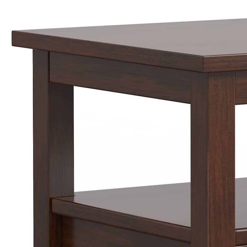 WYNDENHALL Norfolk SOLID WOOD 20 inch Wide Rectangle Transitional End Side Table - 20 inch Wide