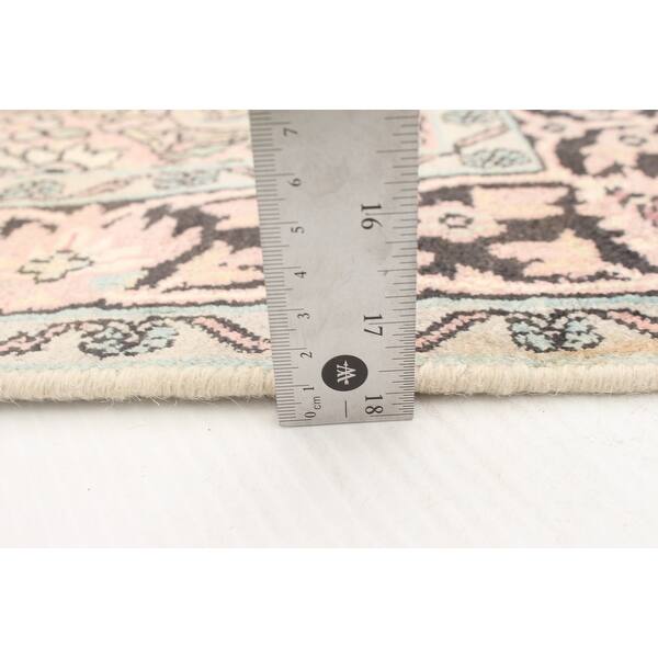 ECARPETGALLERY Handknotted Kashmir Cream Viscose Rug 2'10 x 4'11