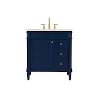 Elegant Lighting VF31832 Bennett 32" Free Standing Single Basin Vanity