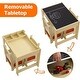 preview thumbnail 3 of 4, Kids Table and Chair Set, 4 In 1 Wooden Activity Table With Storage Drawer for Toddlers Arts, Crafts, Drawing, Reading, Playroom
