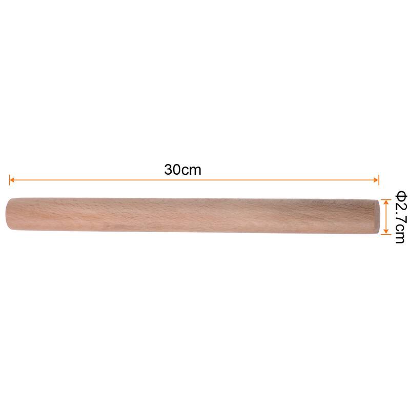 Rolling Pin Beech Wood Dough Roller Pins Cylindrical for Baking - 11.8 inch x 1.1 inch