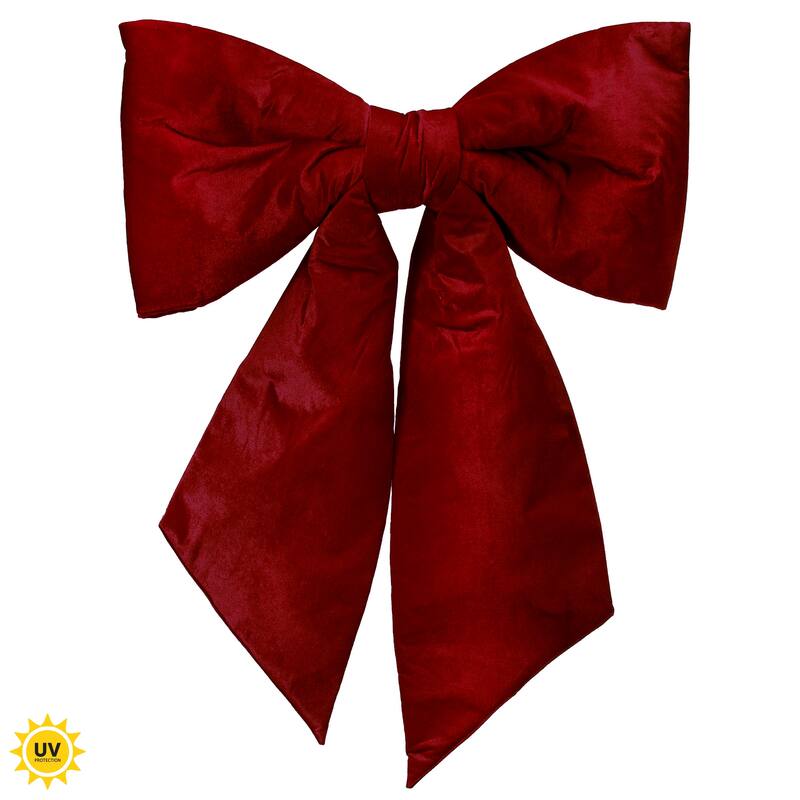 36" Wired Outdoor Padded Velvet Bow UV resistant