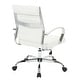 preview thumbnail 33 of 41, LeisureMod Benmar Mid-Back Swivel Leather Office Chair W/ Chrome Base