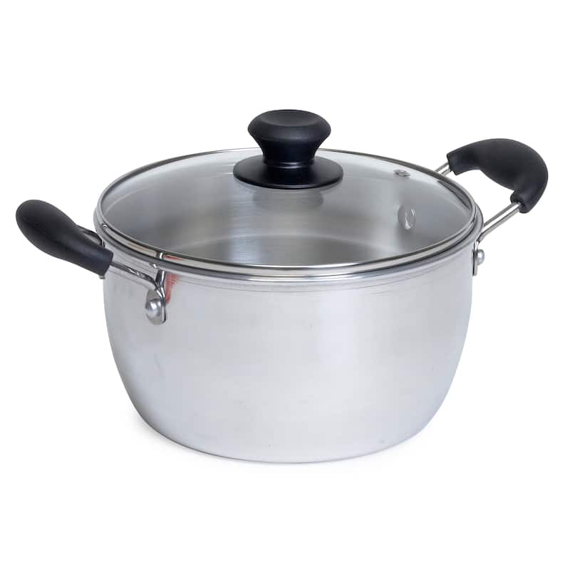 IMUSA Aluminum Pot with Glass Lid and Bakelite Handles