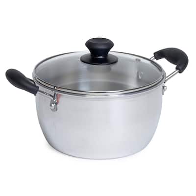 IMUSA Aluminum Pot with Glass Lid and Bakelite Handles