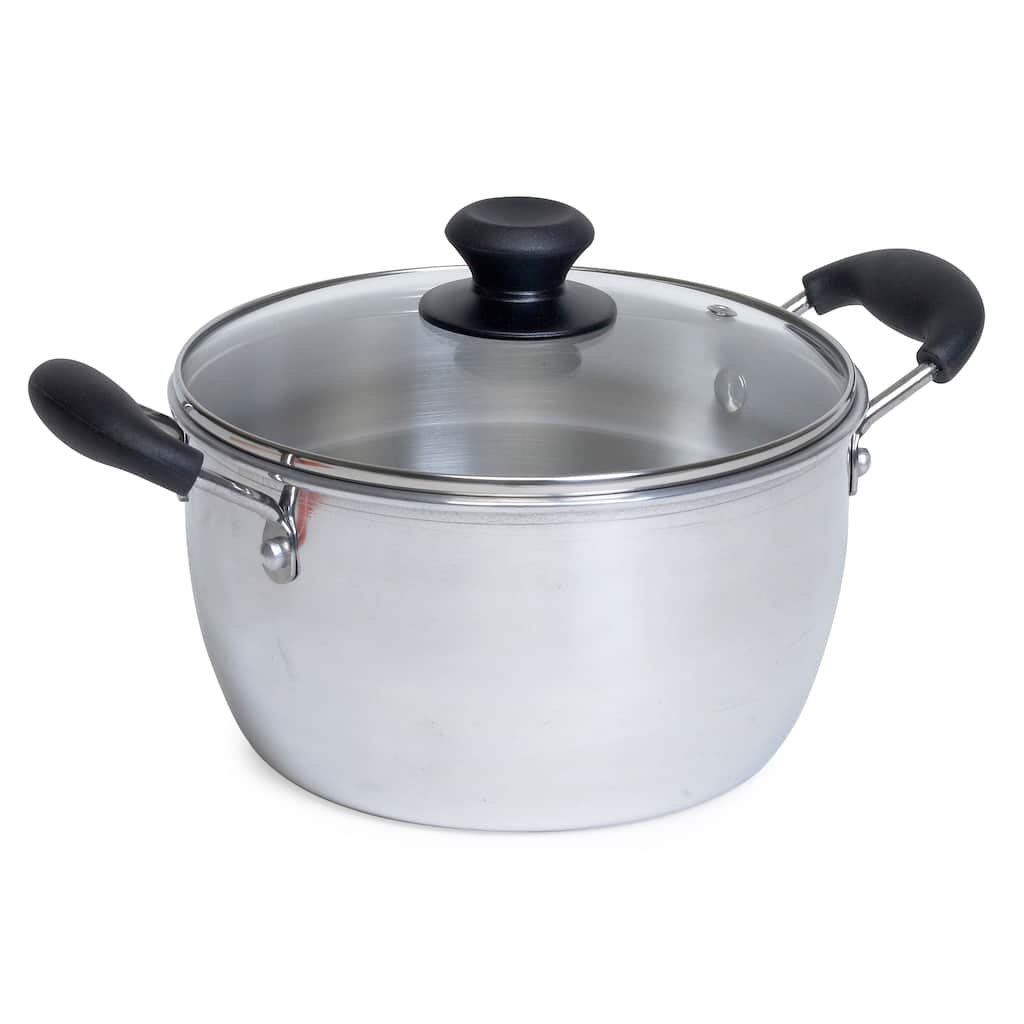 IMUSA Aluminum Pot with Glass Lid and Bakelite Handles