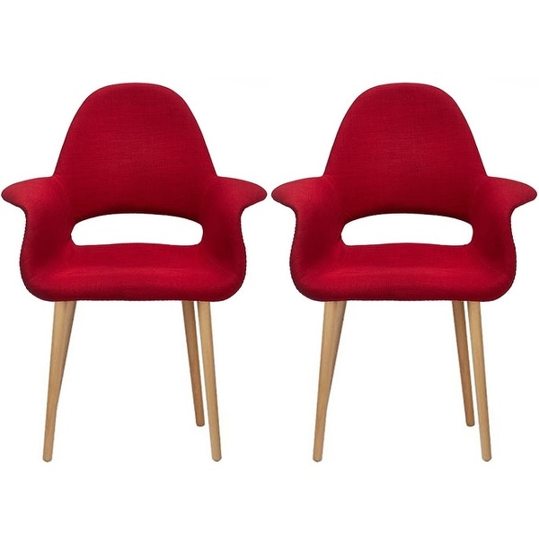 2xhome Fabric Mid Century Modern Accent Chairs Natural Leg In 2xhome Fabric Mid Century Modern Accent Chairs Natural Leg In Red