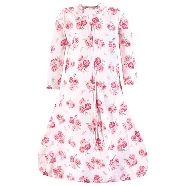 slide 1 of 1, Hudson Baby Infant Girl Long Sleeve Cotton Jersey Sleeping Bag, Sack, Blanket, Blush Rose