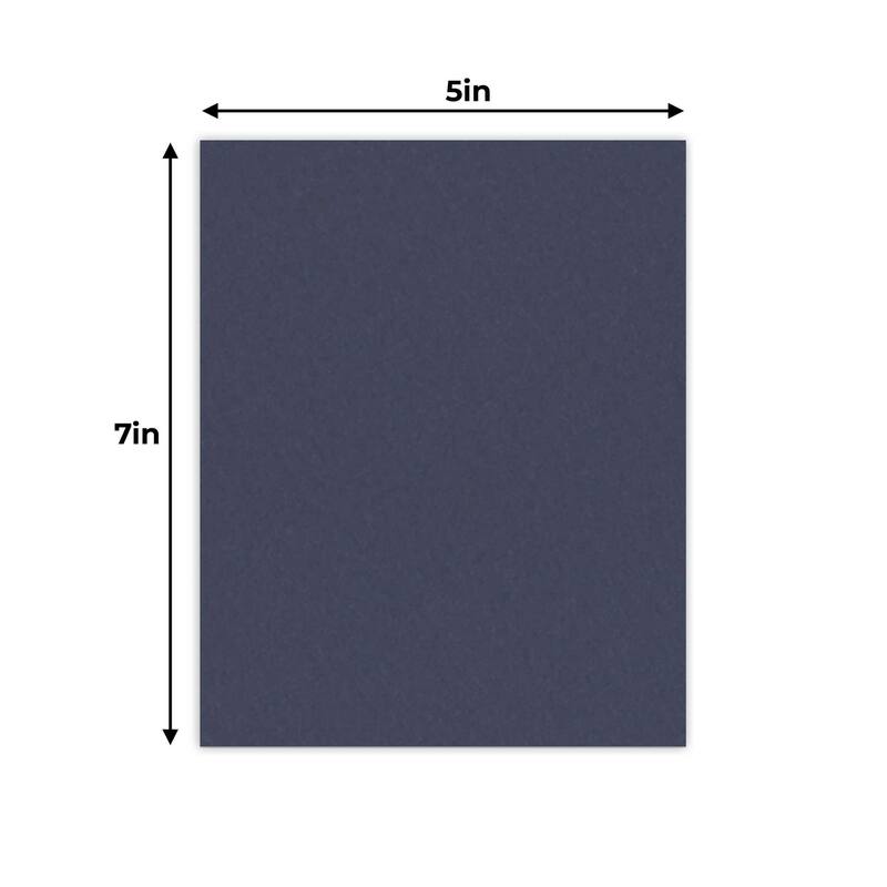 Navy Blue 5x7 Backing Board Uncut Photo Mat Board (50Sheets) Bed