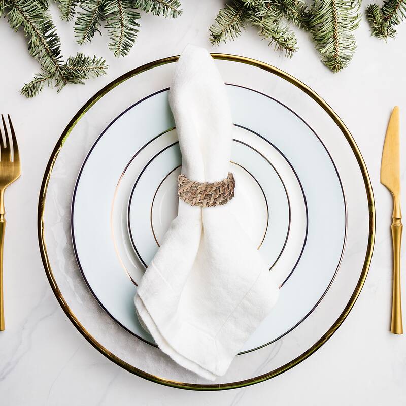 Brown Jute Napkin Ring - Set of 6