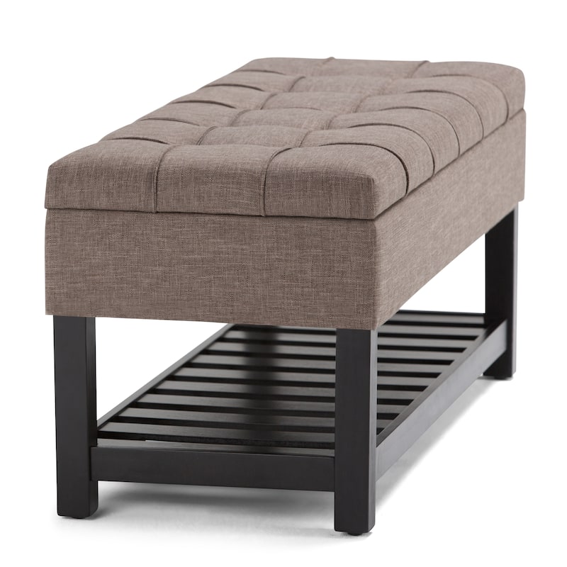 WYNDENHALL Wyatt 44 inch Wide Transitional Rectangle Ottoman Bench - 43"x 17"x 18.5"