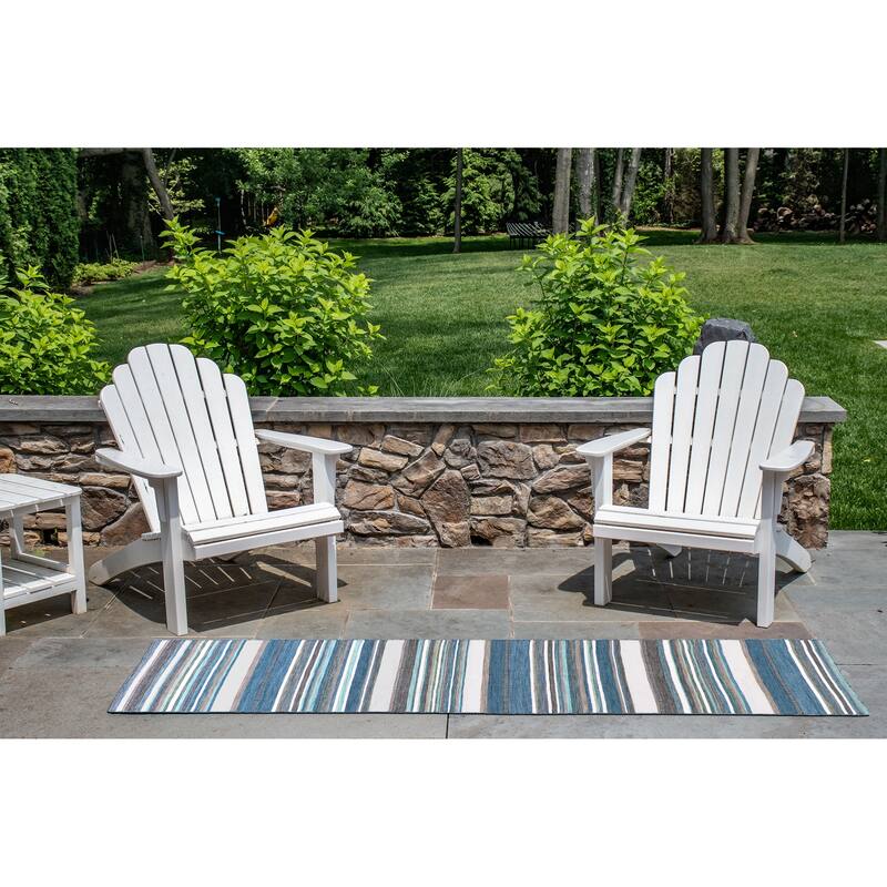 Liora Manne Sonoma Malibu Stripe Hand-woven Indoor/ Outdoor Area Rug