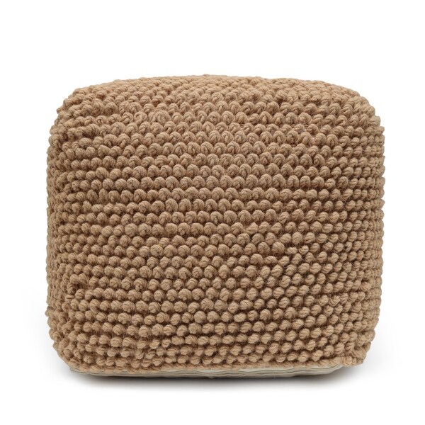 Stekar Boho Handcrafted Tufted Fabric Cube Pouf by Christopher Knight Home