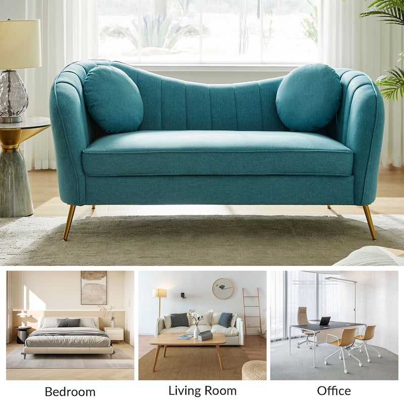 Cecilia 64.6" Wide Loveseat with Removable Cushions
