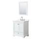 Option White, Chrome Trim, White Quartz Top