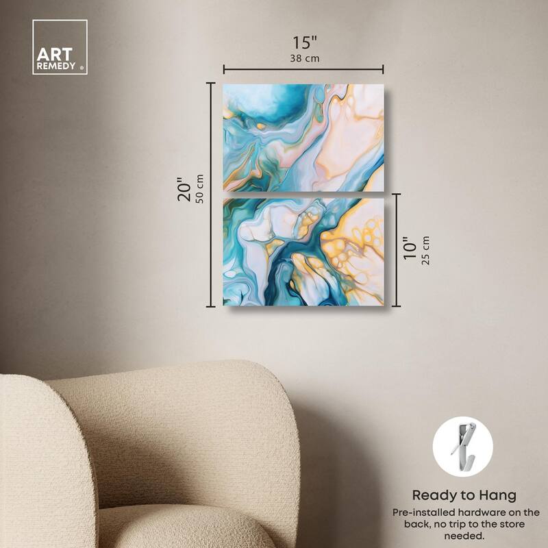 Visions Pastel III Canvas Set of 2 by Art Remedy, Gallery Wrapped