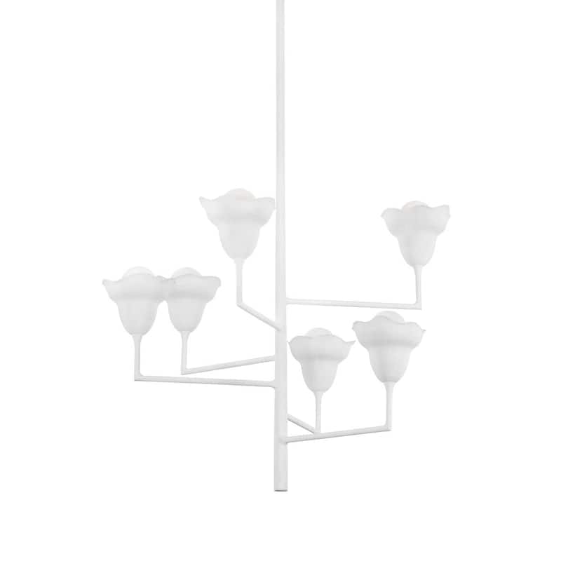 Hudson Valley Lighting 1286 Alora 6 Light 32" Wide Chandelier - White Plaster