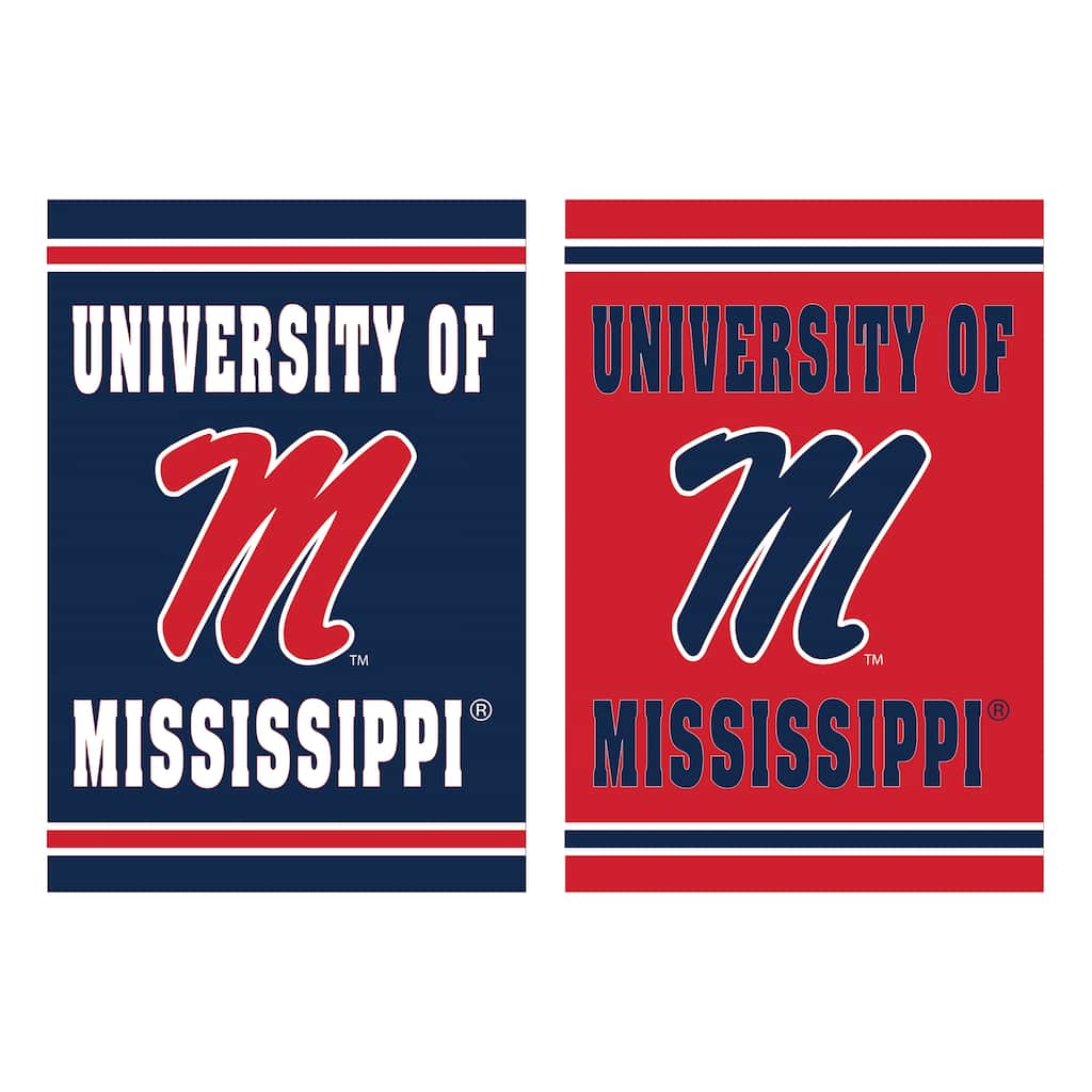Embossed Suede Flag, House Size, Ole Miss